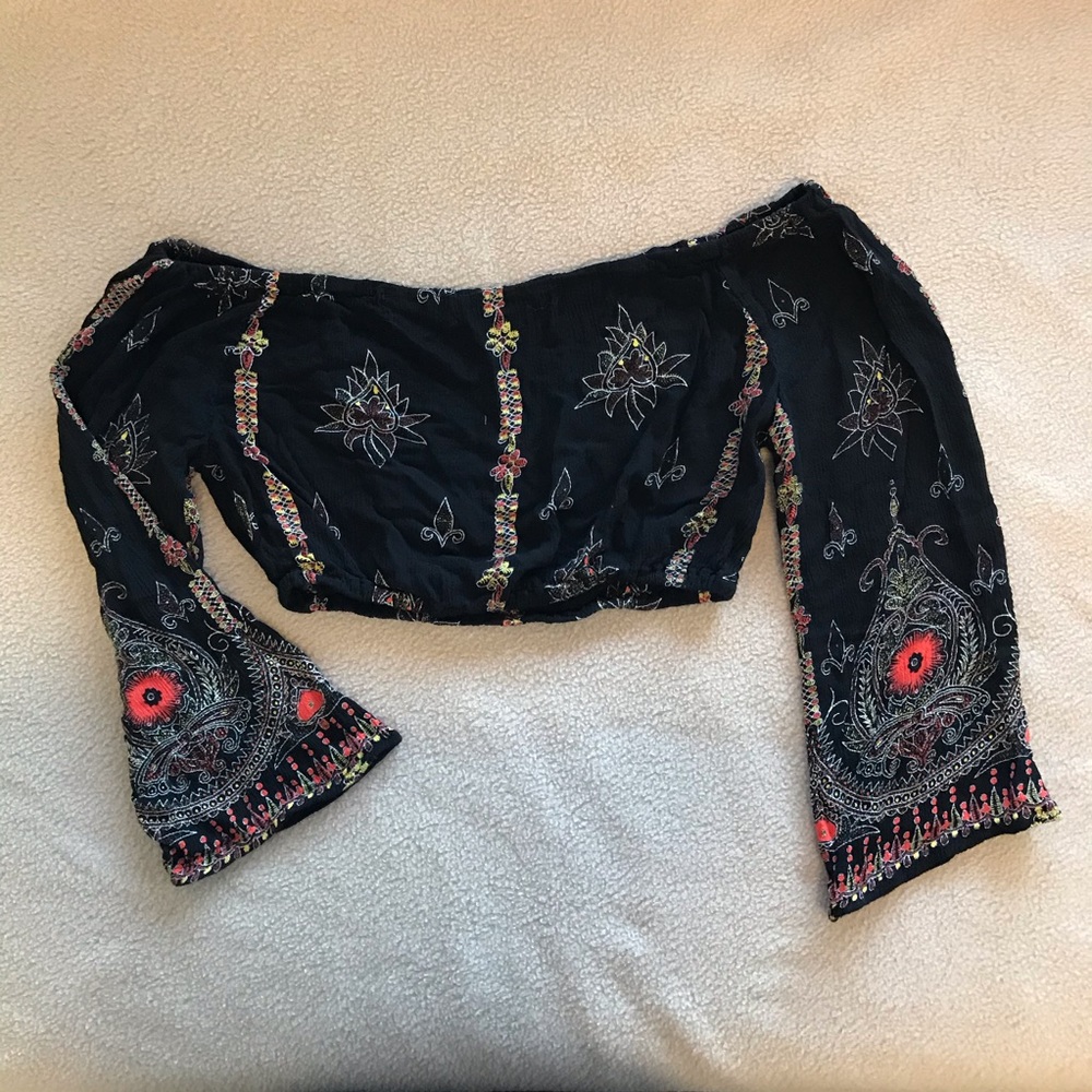 Earthbound Off the Shoulder Crop Top